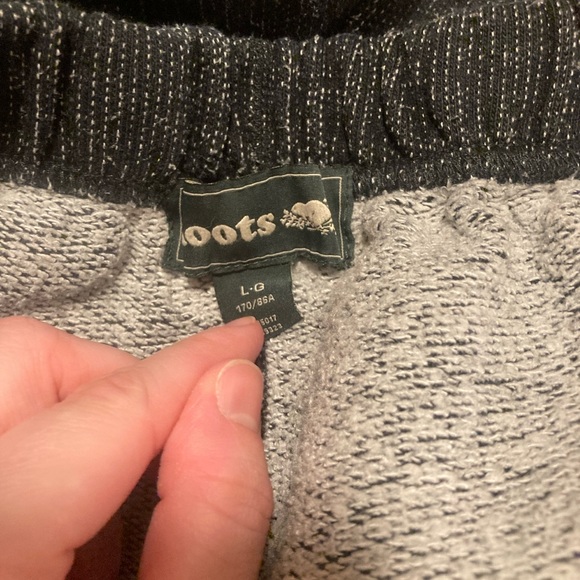 🦫 ROOTS SWEATPANTS SALT PEPPER MENS WOMENS USED IMPERFECT - Picture 12 of 15